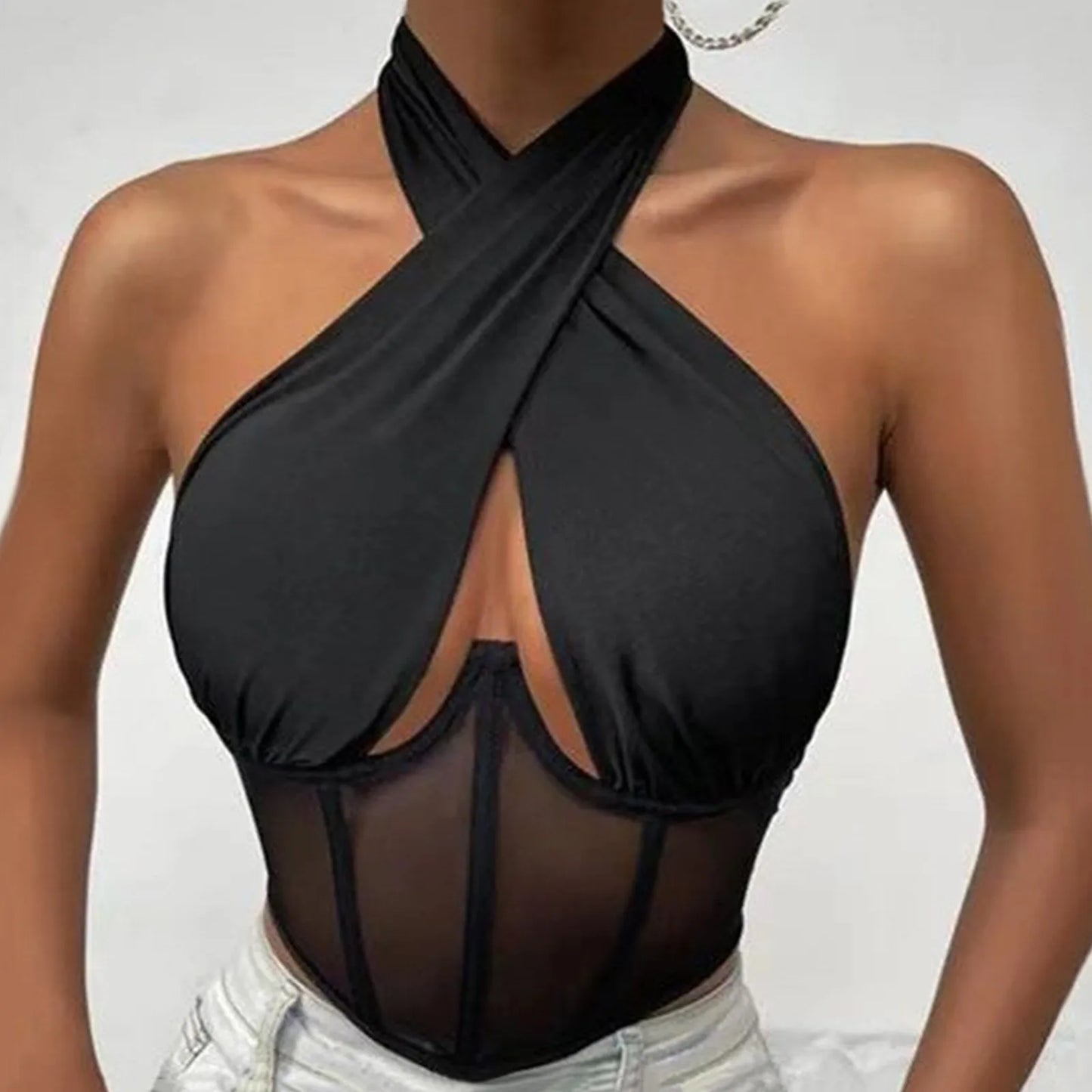 Cross Halter Tank Top