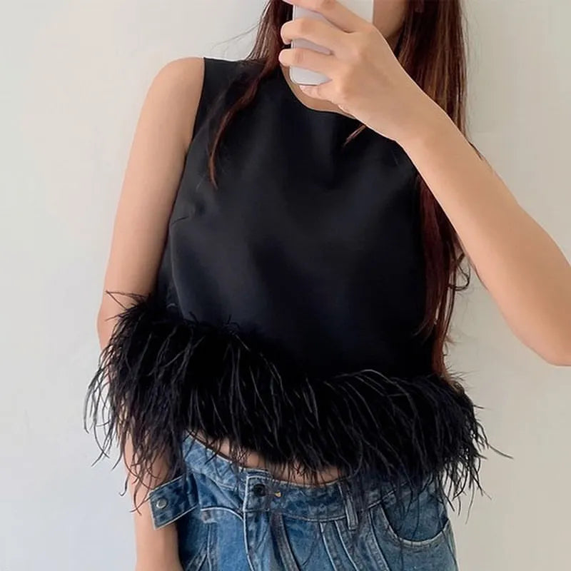 Feather Sleeveless Tee