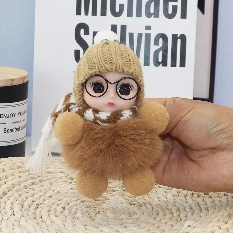 Cute Fluffy Doll Keychain