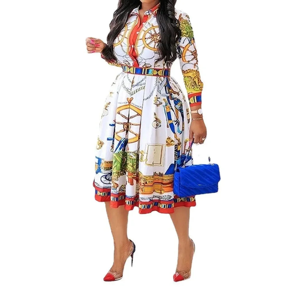 High-Waisted A-Line Dress