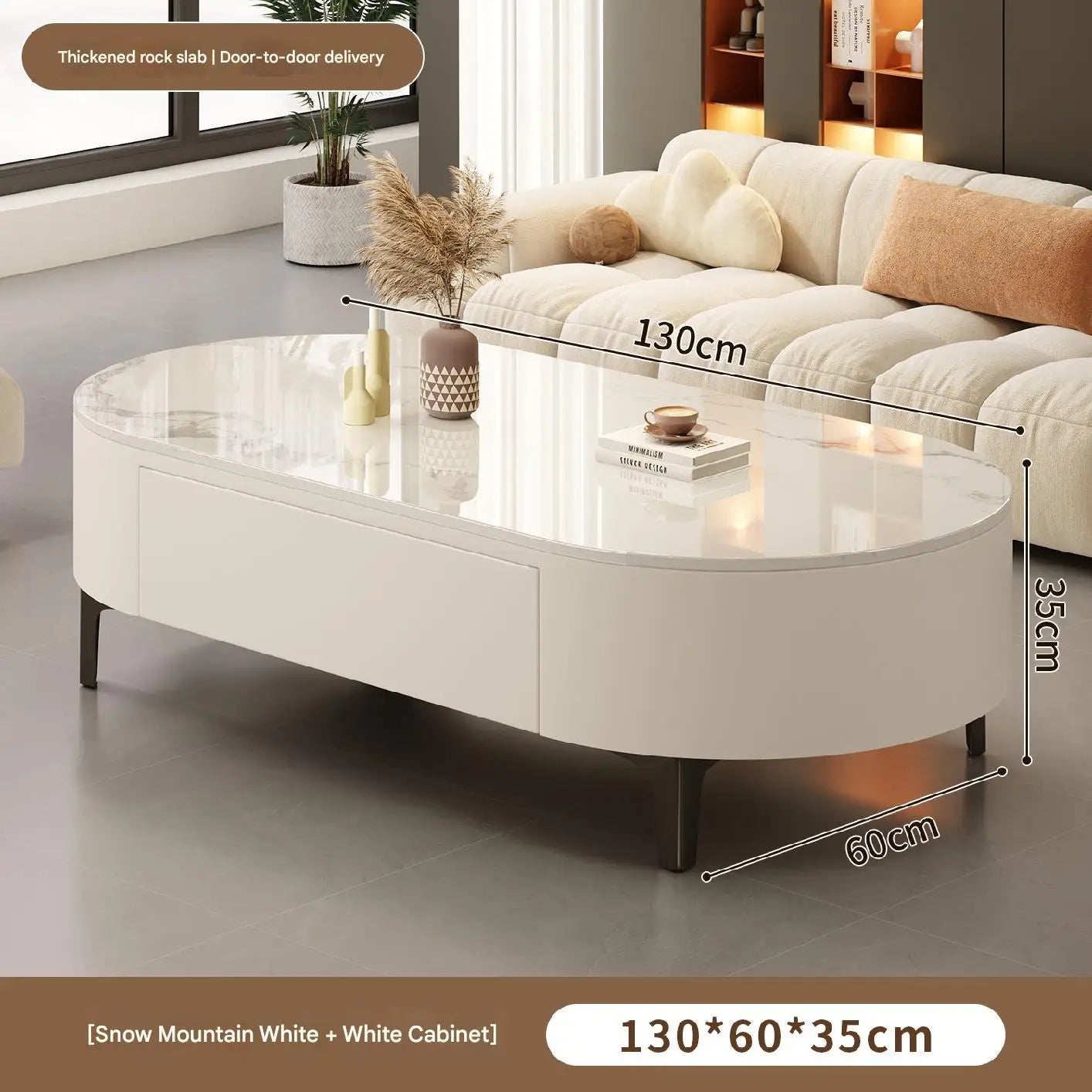 Modern Oval Coffee Table