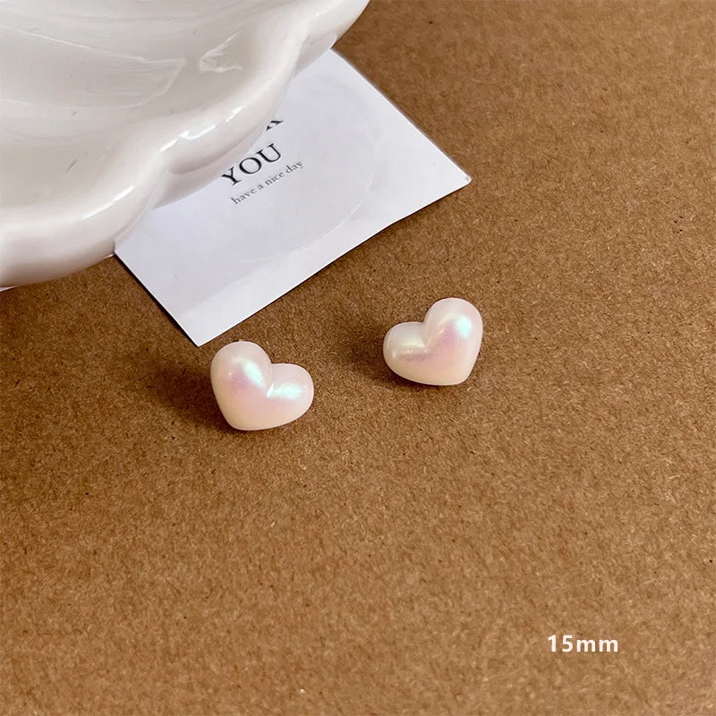 Red Heart Stud Earrings