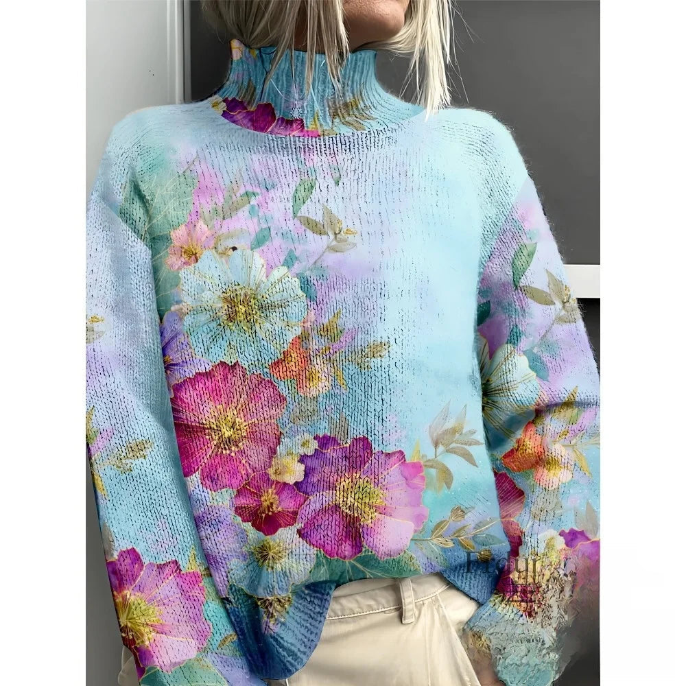 3D Floral Sweater