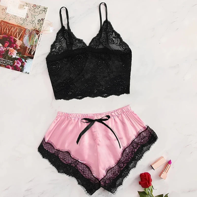 Women's Lace 2-Piece Pajama Set