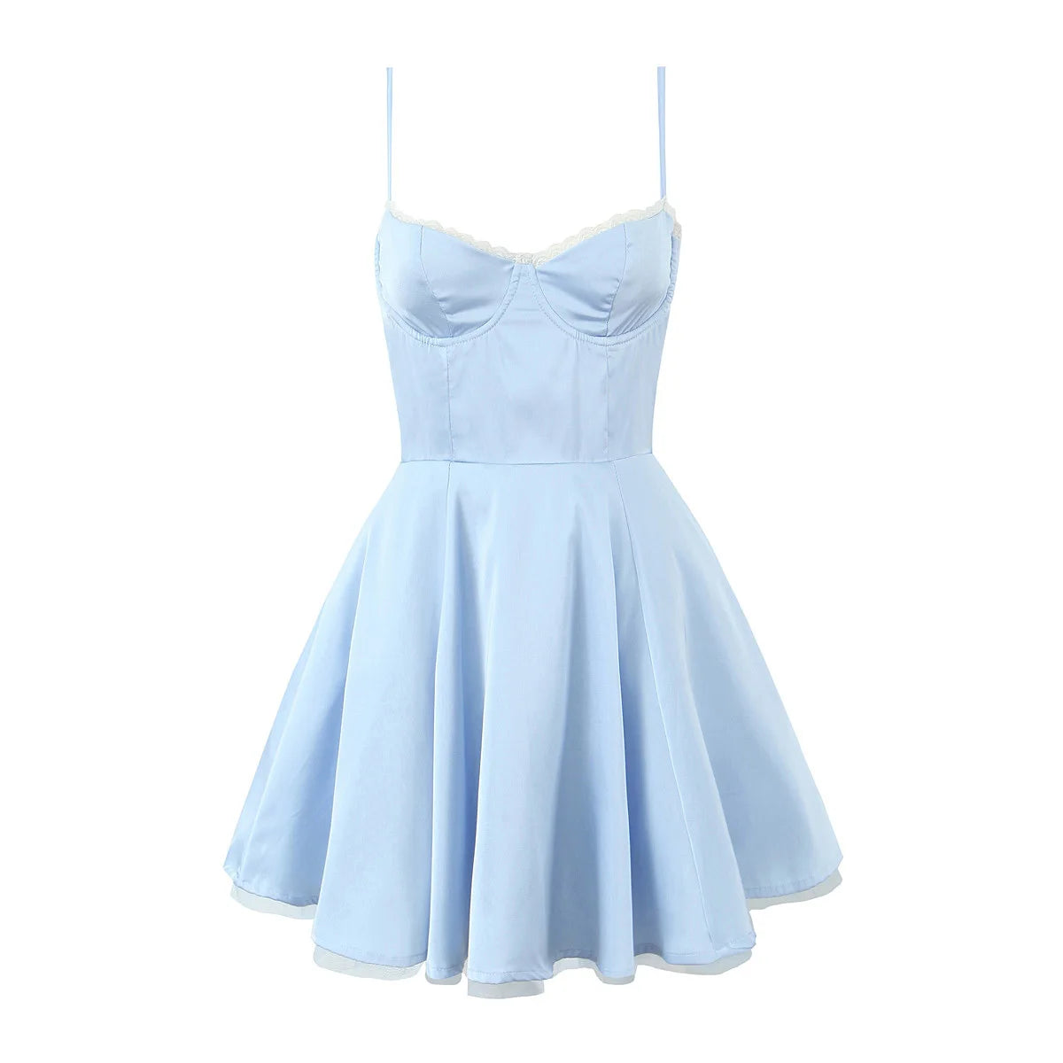 Satin Spaghetti Strap Mini Dress