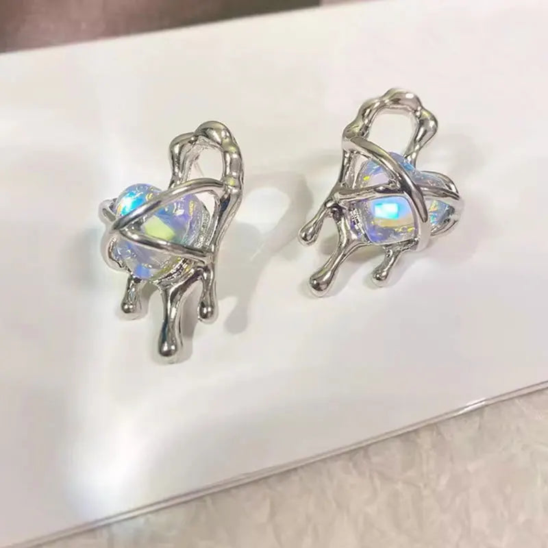 Irregular Metal Clip Earrings