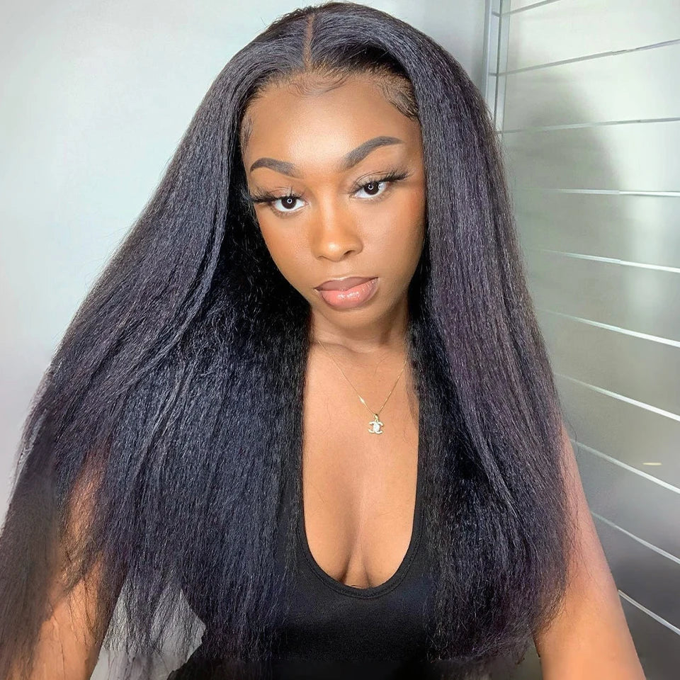 Kinky Straight Half Wig