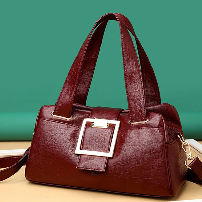 Elegant PU Boston Bag