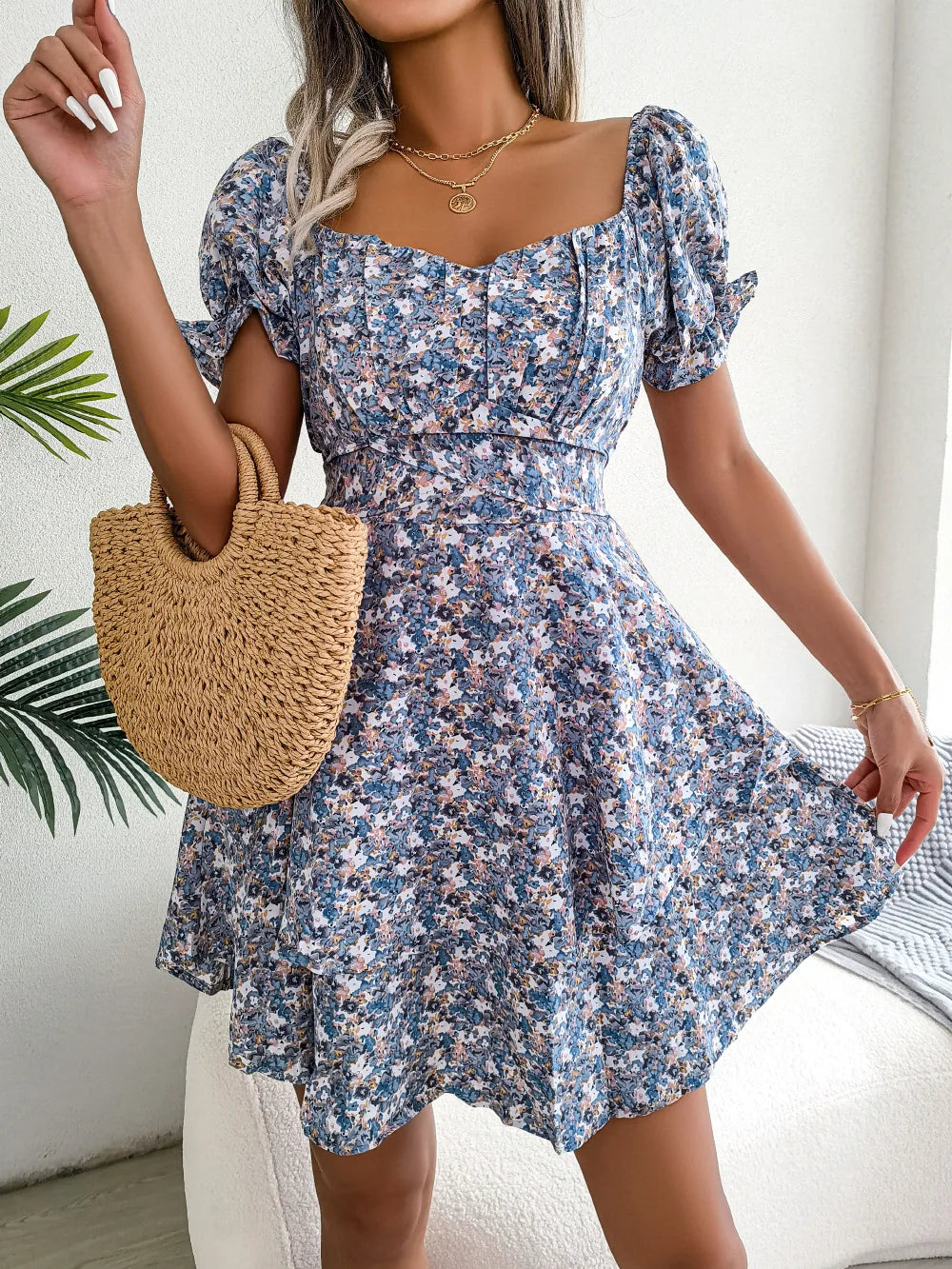 Summer Floral Swing Dress