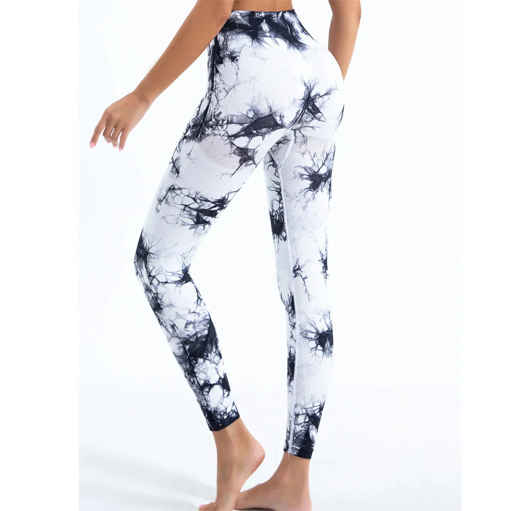 Tie-Dye Seamless High Waist Yoga Pants