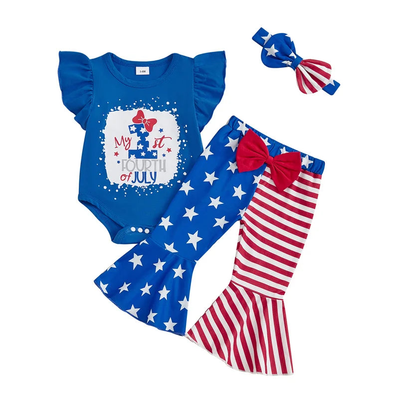 Baby Girl 4th of July Romper
