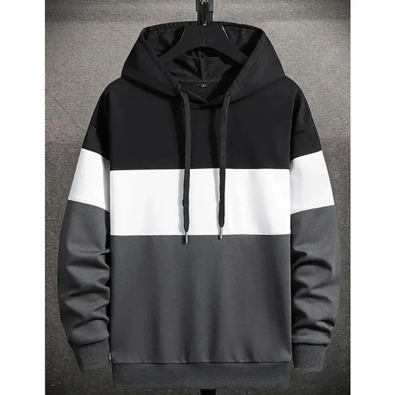 3D Color Block Hoodie