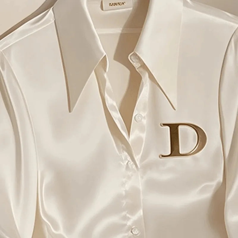 Elegant French Satin Shirt