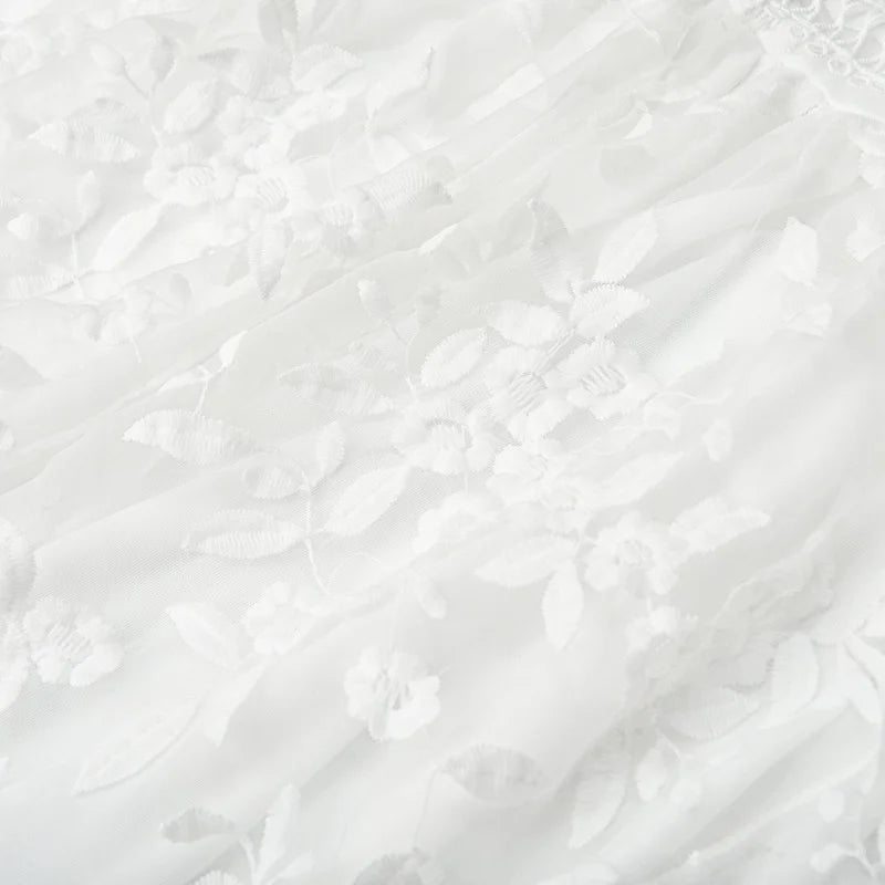 Elegant Embroidery V-Neck Dress