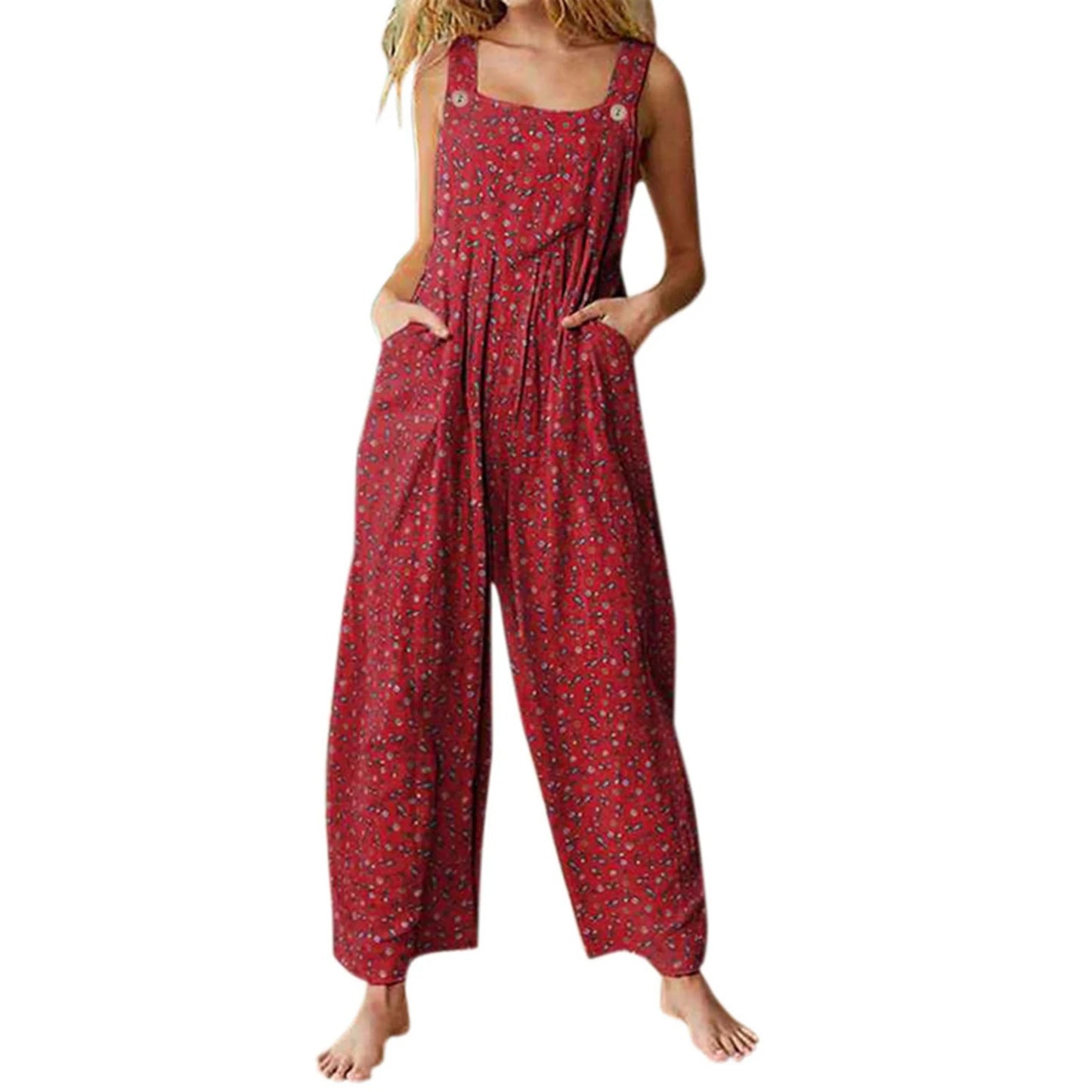 Floral Square Jumpsuit