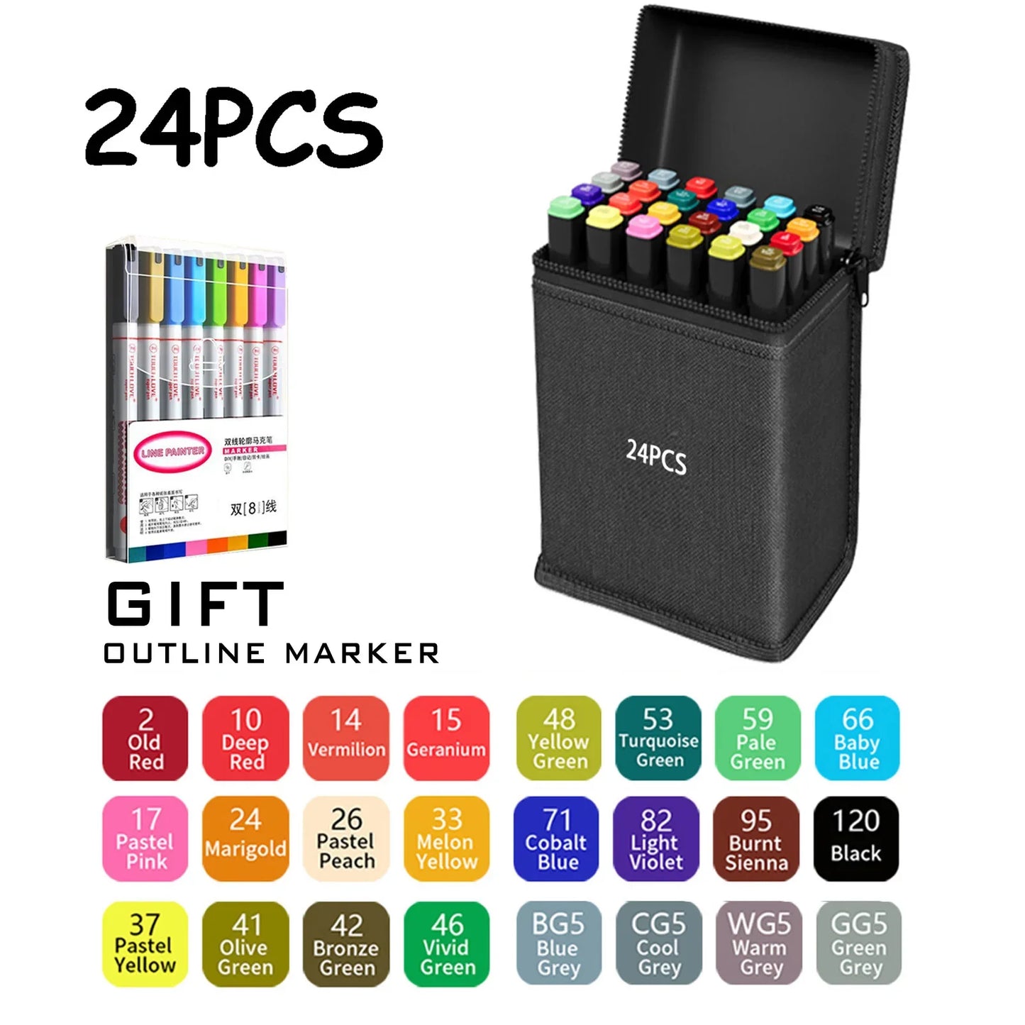 Double Tip Permanent Art Markers
