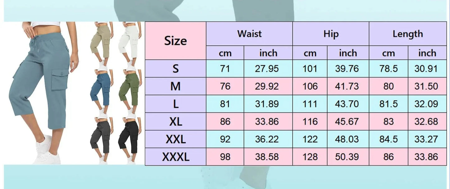 Women's Casual Cargo Capris