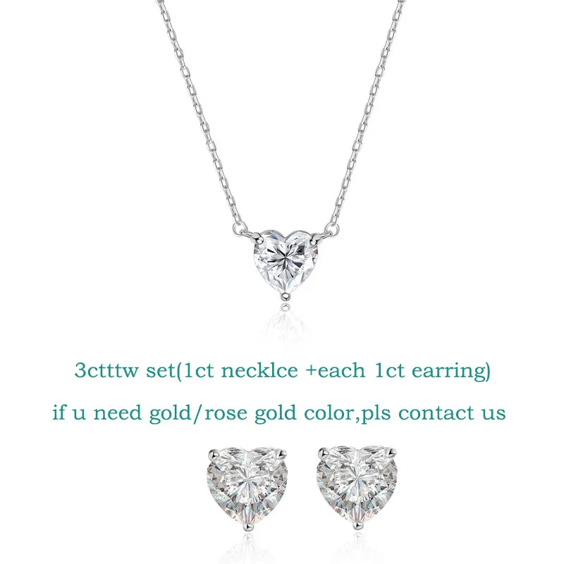 Heart Cut Moissanite Necklace