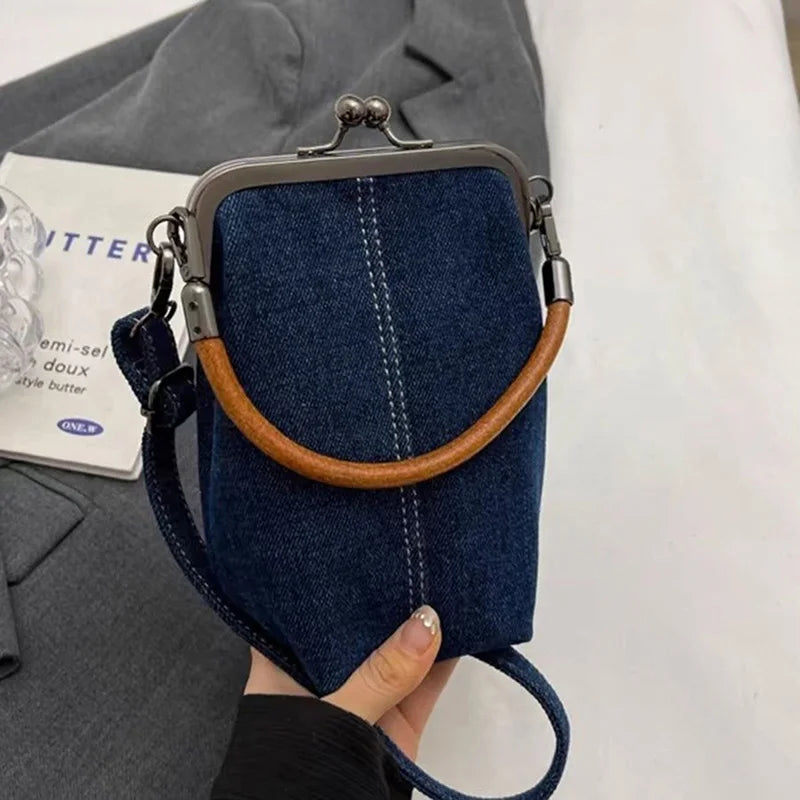 Vintage Denim Crossbody Bag