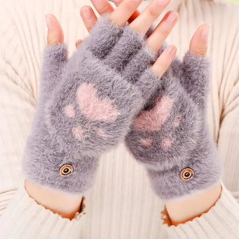 Warm Cat Paw Style Gloves