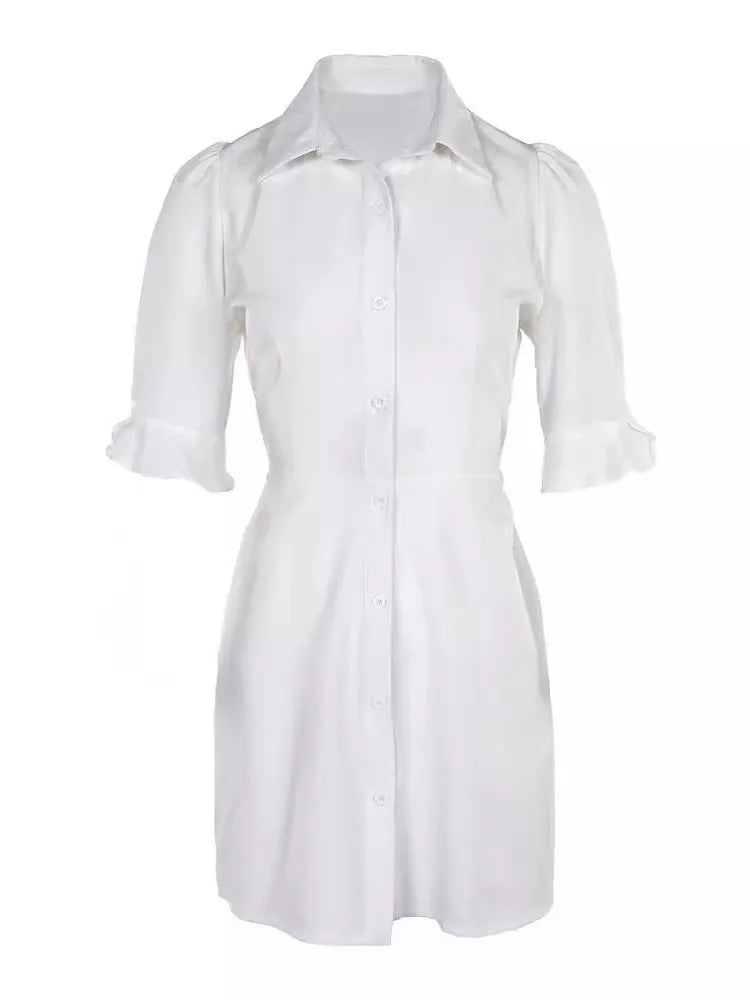 White Shirt Mini Dress
