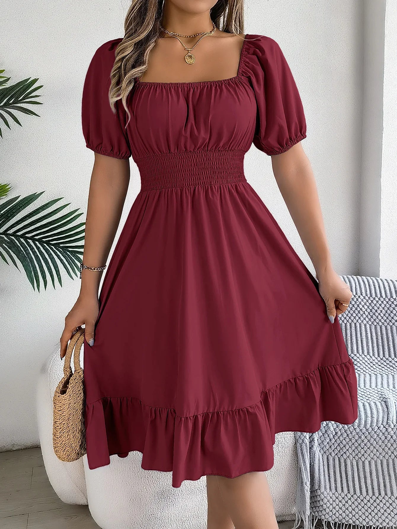 Women's Elegant Ruffle Dress
