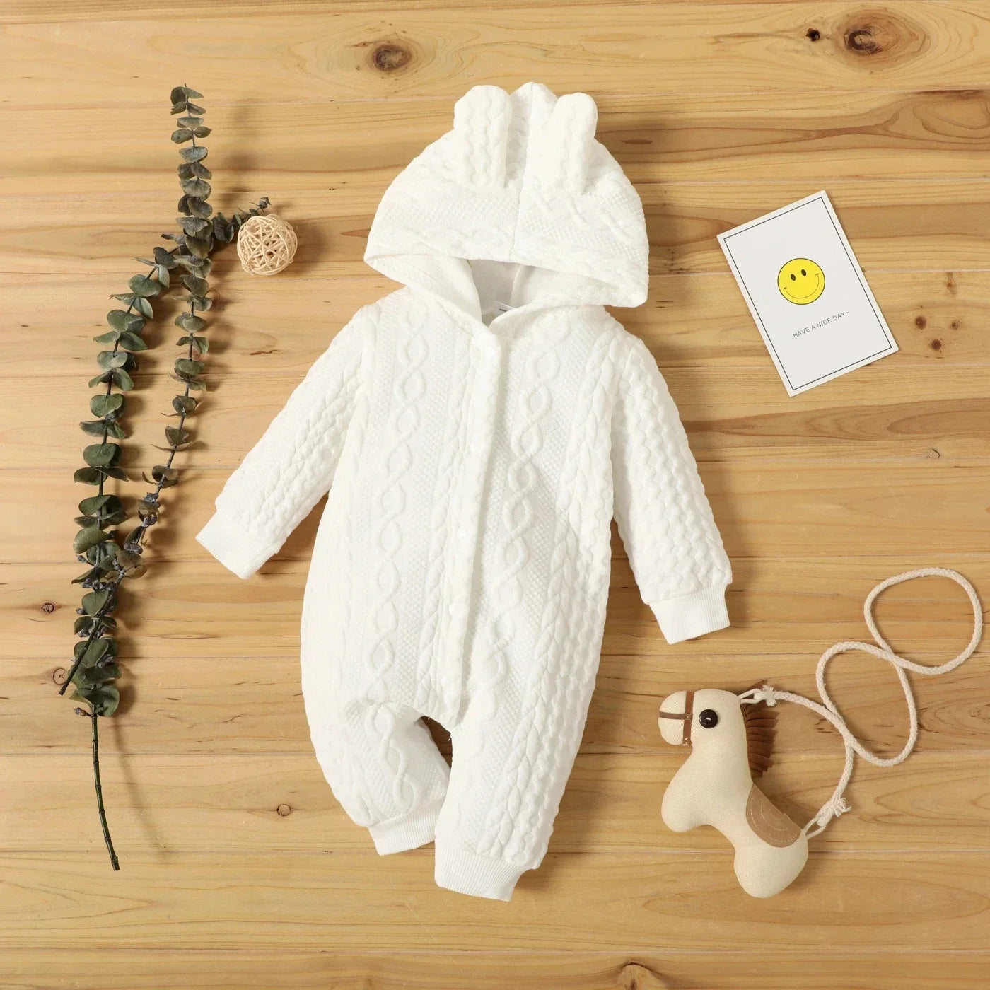 Newborn Hooded Baby Romper