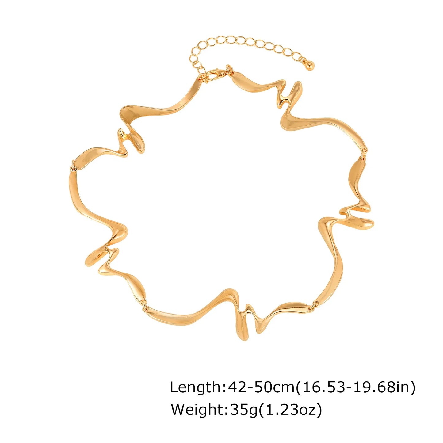 Punk Wave Cuff Neckalce