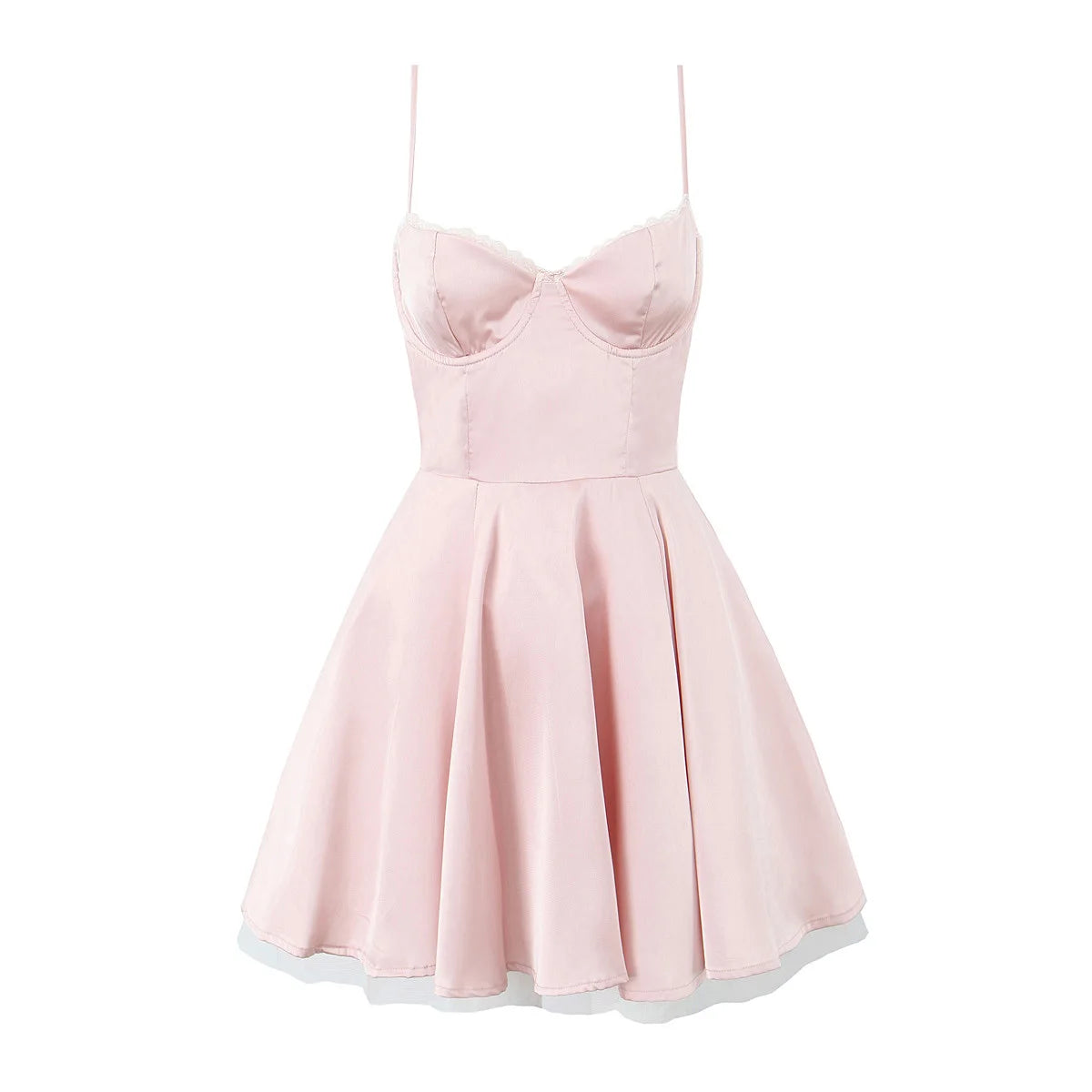 Satin Spaghetti Strap Mini Dress