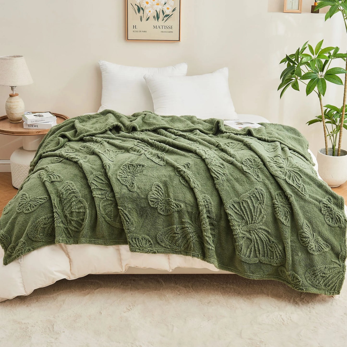 Premium 3D Butterfly Tufted Throw Blanket