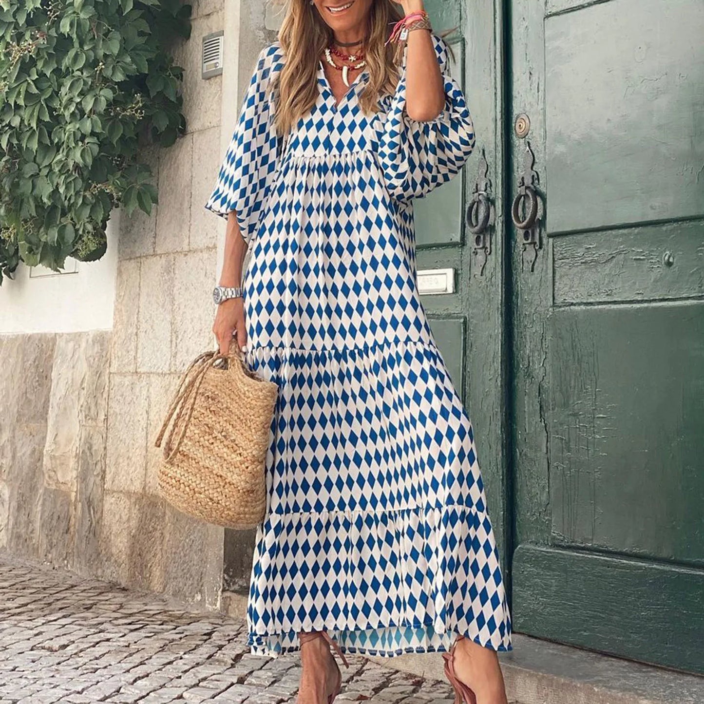 Boho Puff Sleeve Dress
