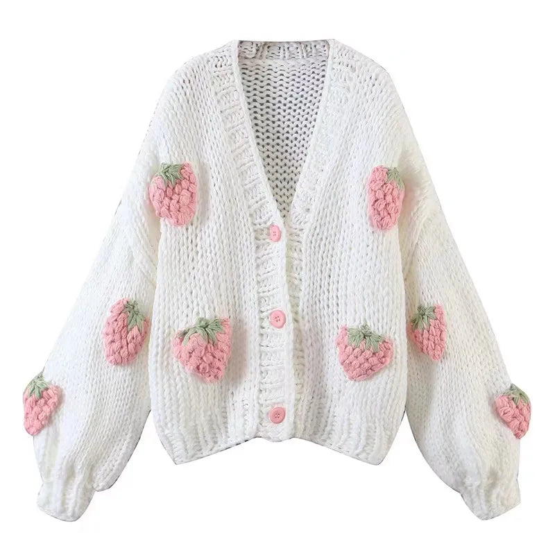 V-Neck Knit Cardigan