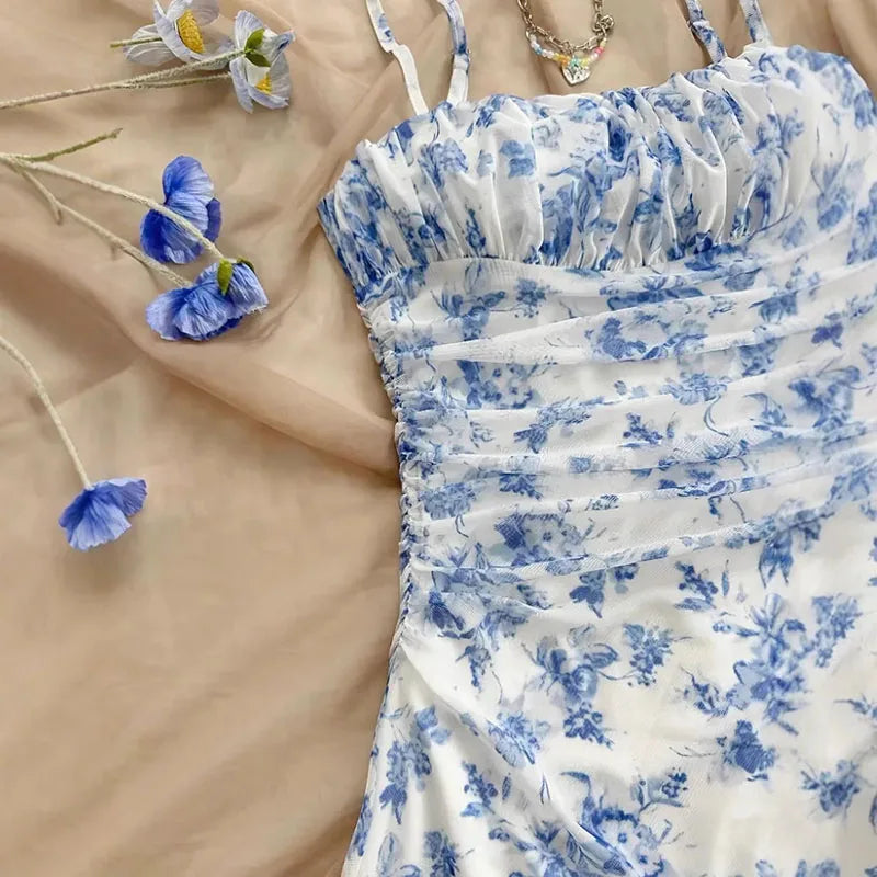 Floral Spaghetti Strap Mini Dress