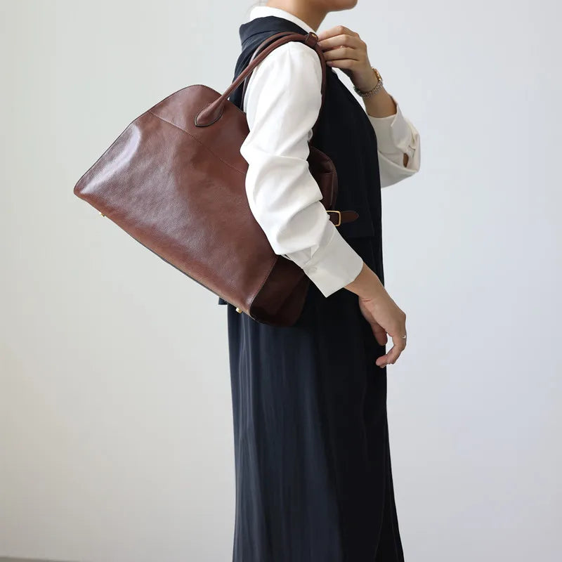Genuine Leather Large Tote Bag