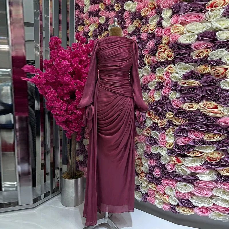 Elegant Ruched Mermaid Maxi Dress