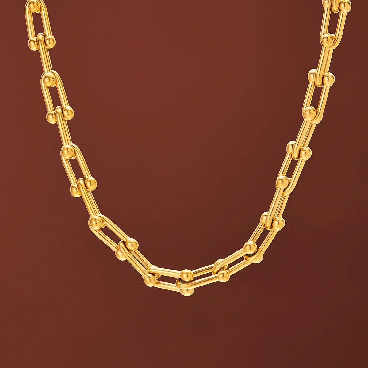 U Shape Thick Chain Necklace