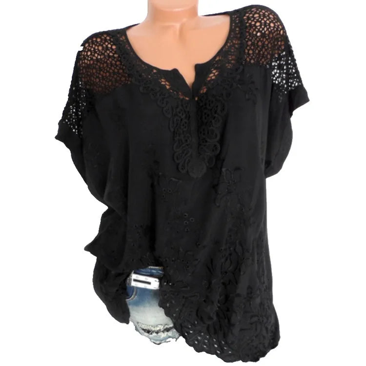 Large Lace Summer Blouse