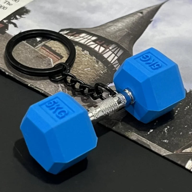 Silicone Gym Dumbbell Keychain