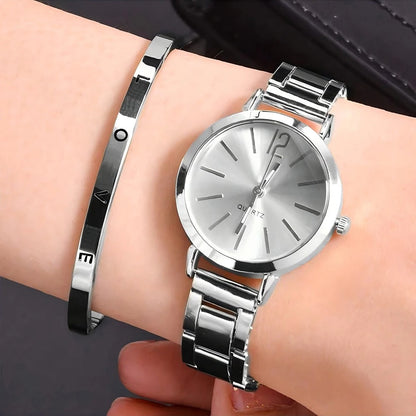 Luxury Women's Alloy Watch Set