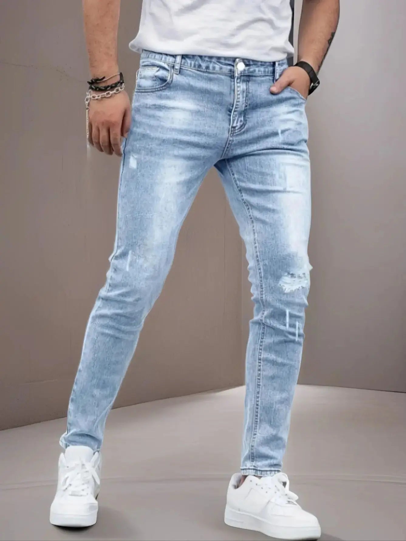 Five-Pocket Slim Stretch Jeans