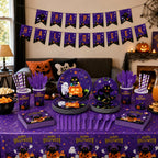 Black Cat Pumpkin Tableware Set