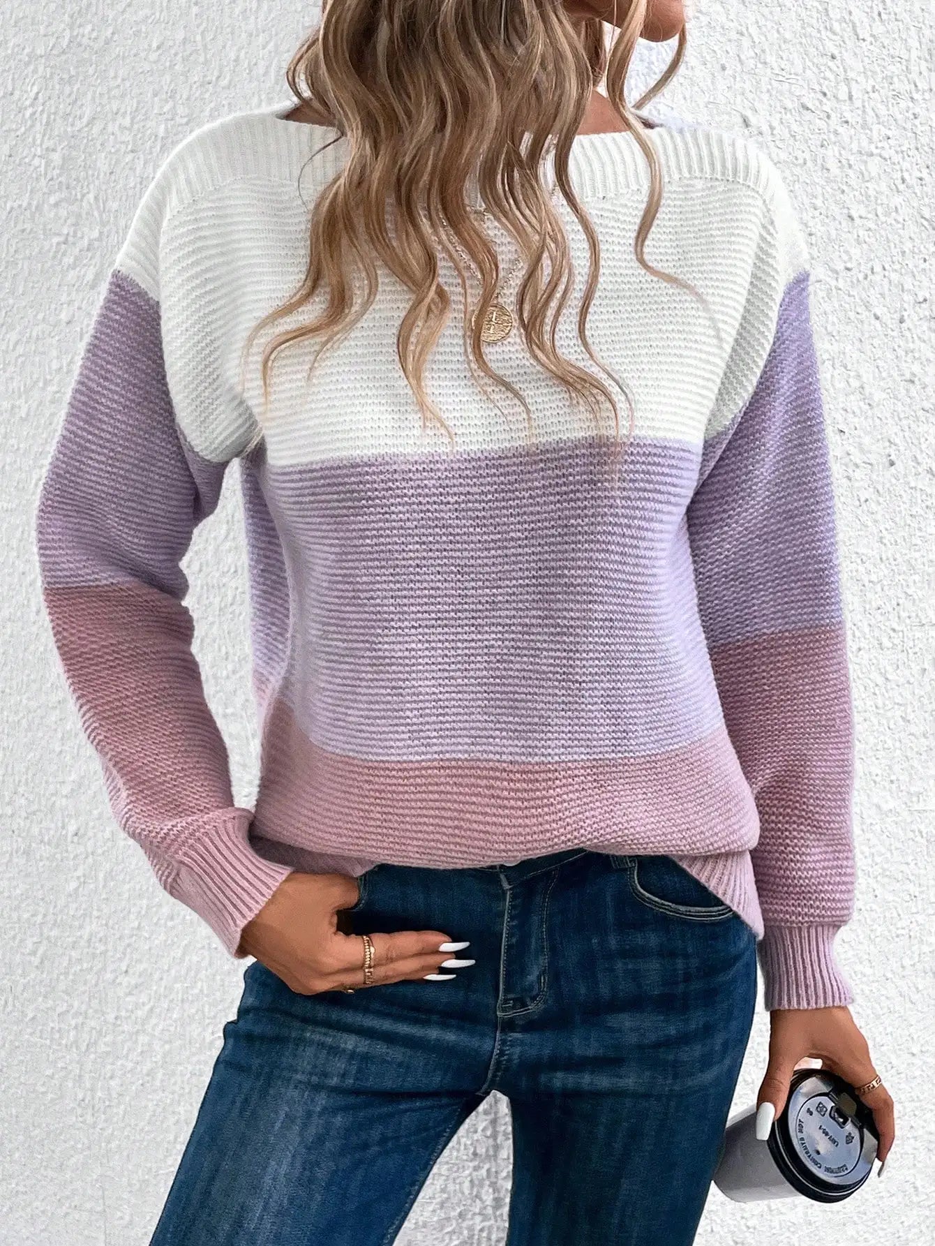 Three-Color Patchwork Sweater
