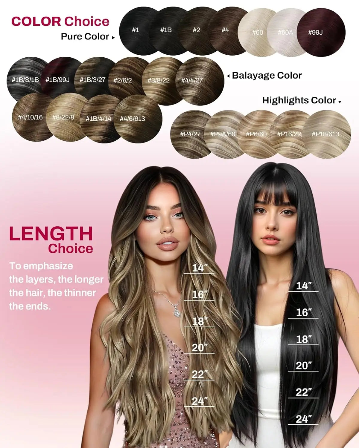 Balayage Clip-In Hair Extensions