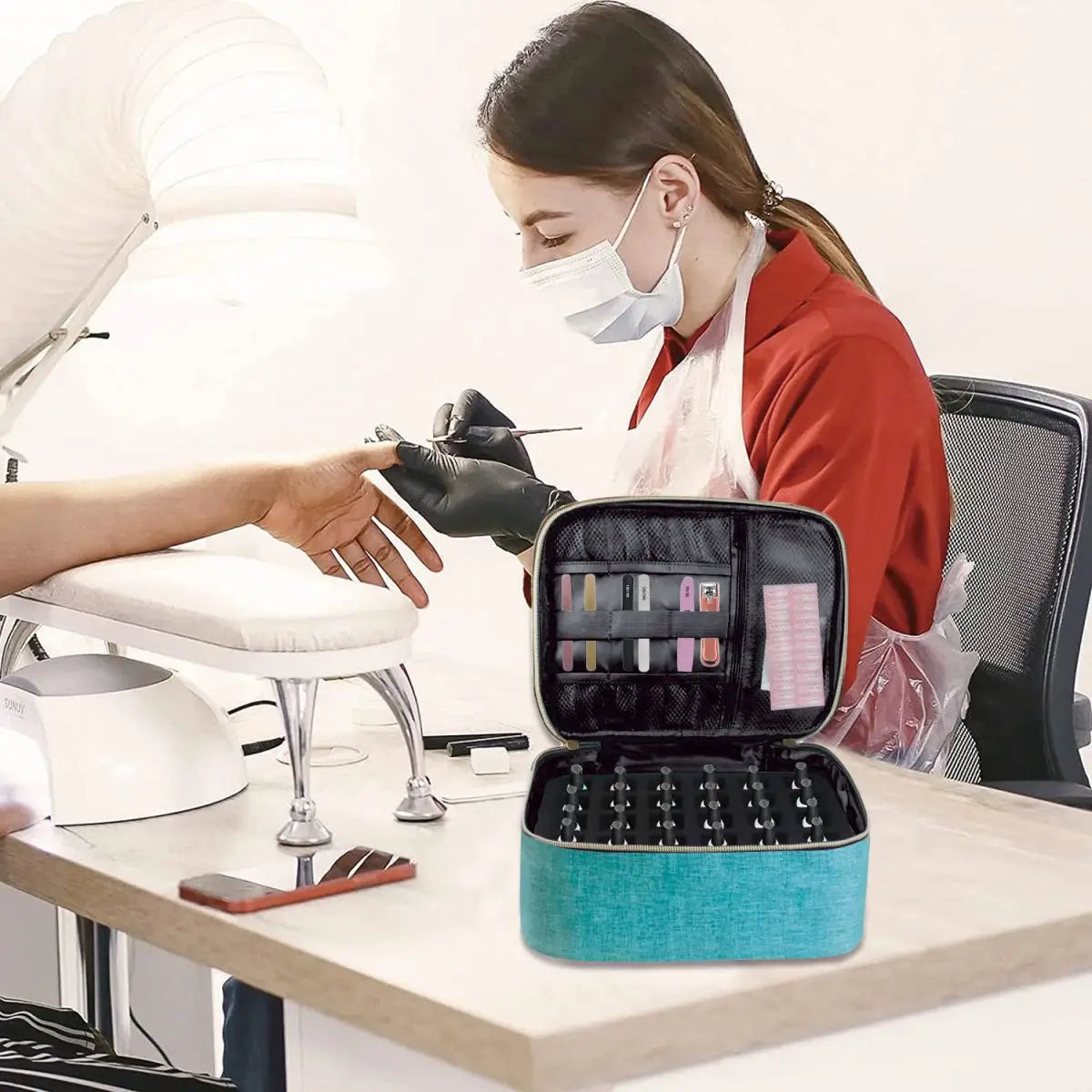 Double Layer Cosmetic Organizer Bag