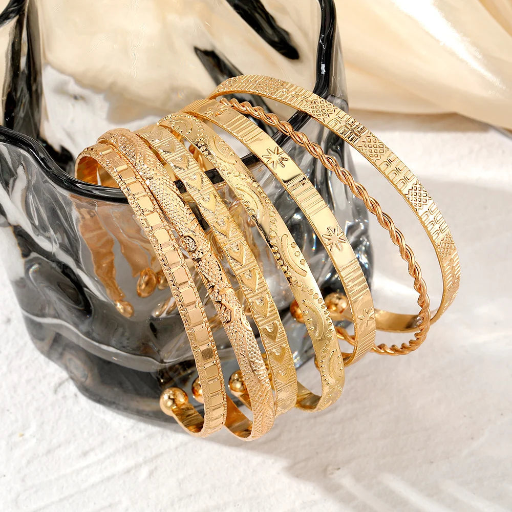 Bohemian Gold Cuff Bracelet