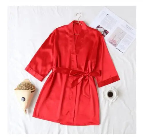 Women’s Satin Nightgown Robe