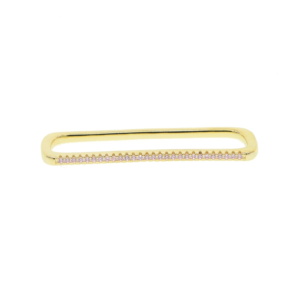 Crystal Geometric Clip Earrings