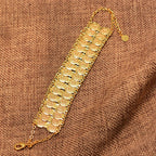 Gold Coin Cuff Bracelet