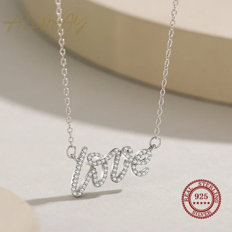 Sterling Silver Love Letter Necklace