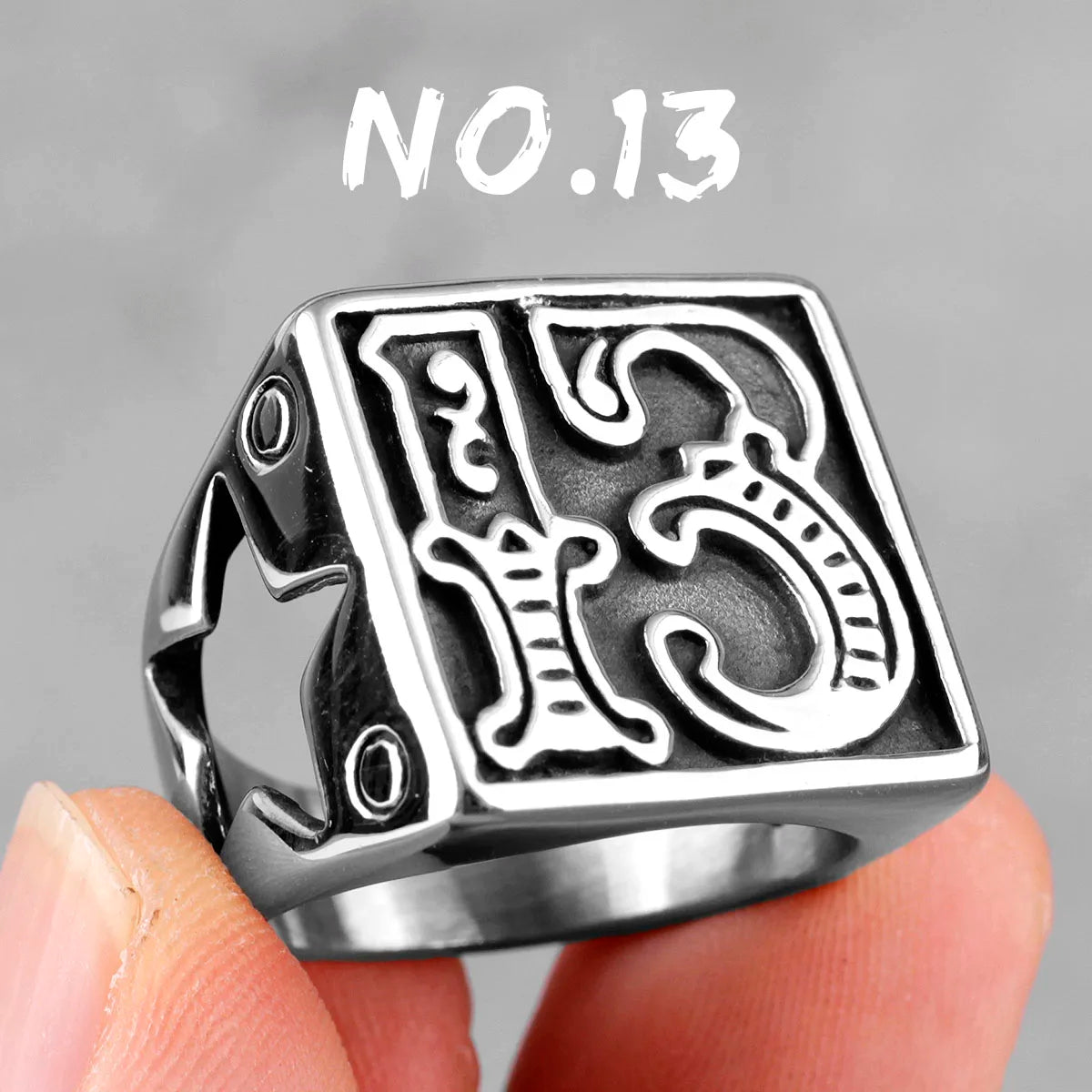 Motorcycle Biker Letter Ring